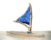 Driftwood Sailboat Reclaimed Wood Wooden Boat Handmade Wood Boat Decoration Shabby Chic Decor Nautical  Beach Chic Country Rustic