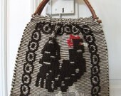 60s Tapestry Woven Rooster Bag