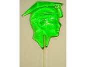 1 dz Hard Candy Boy Graduate Head Shaped Lollipop Graduation Party Favors w/ Personalized Back Labels