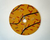 Blustery Heart CD Wall Hanging - Recycled Upcycled Housewares - Handmade Painted Home Decor - Interior Decoration