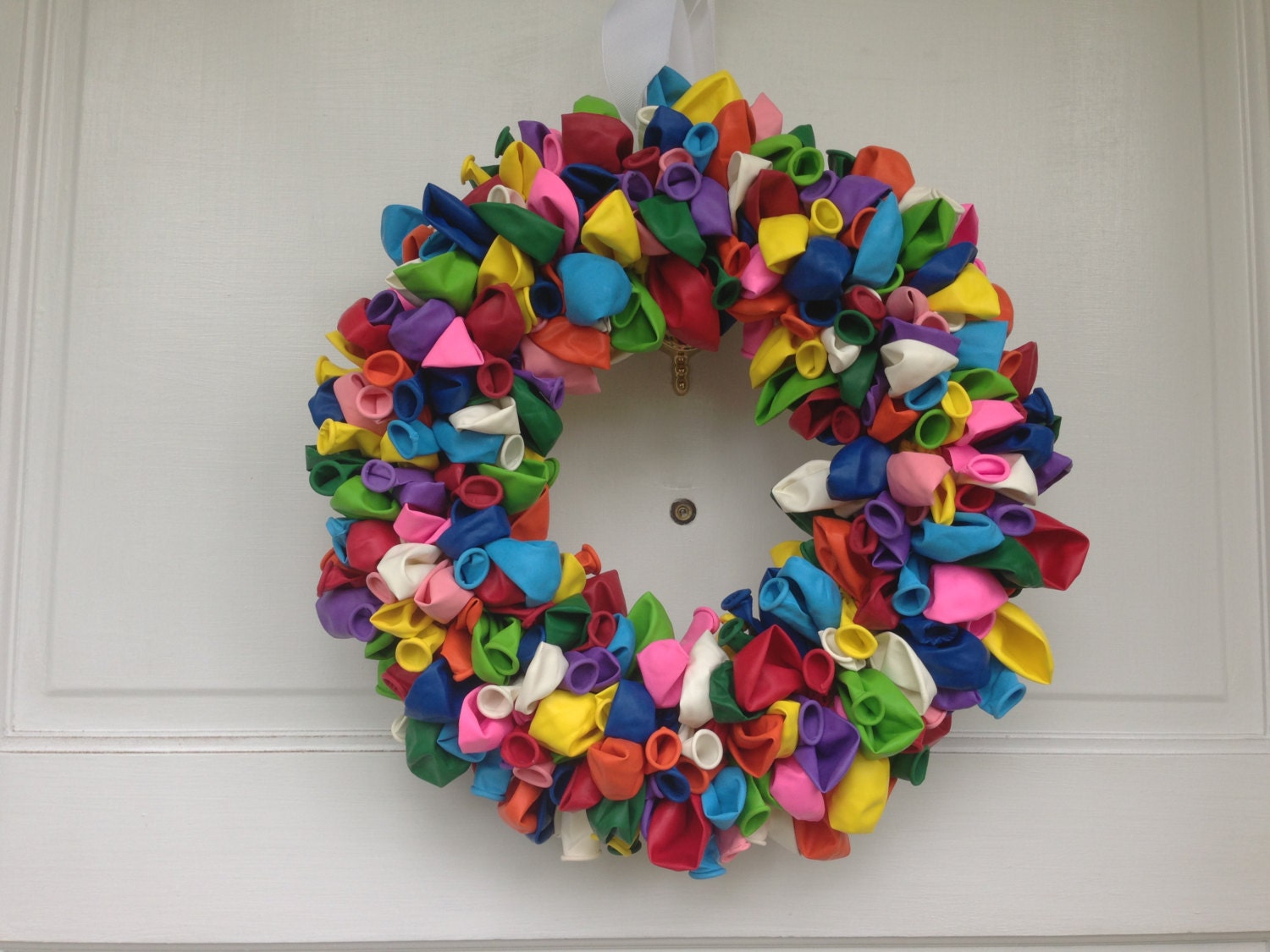 Summer Rainbow Birthday Balloon Wreath