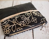 sale leather clutch,leather bag,leather purse,foldover clutch,zippered pouch,leather and fabric bag,zipper clutch,bag,purse,handmade purse