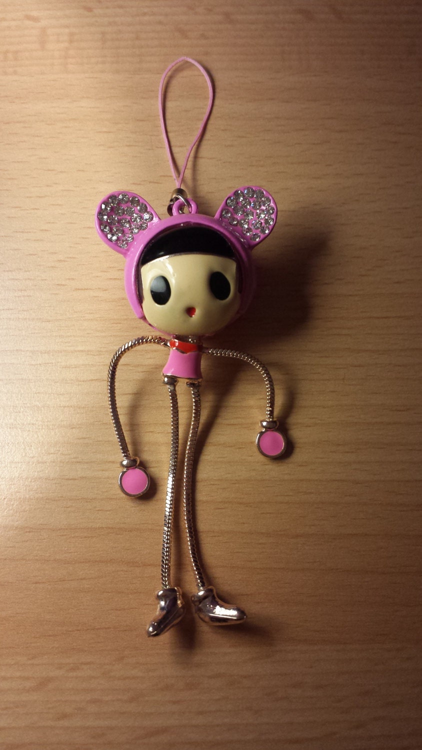 Pink Dangly Girl Bag Charm