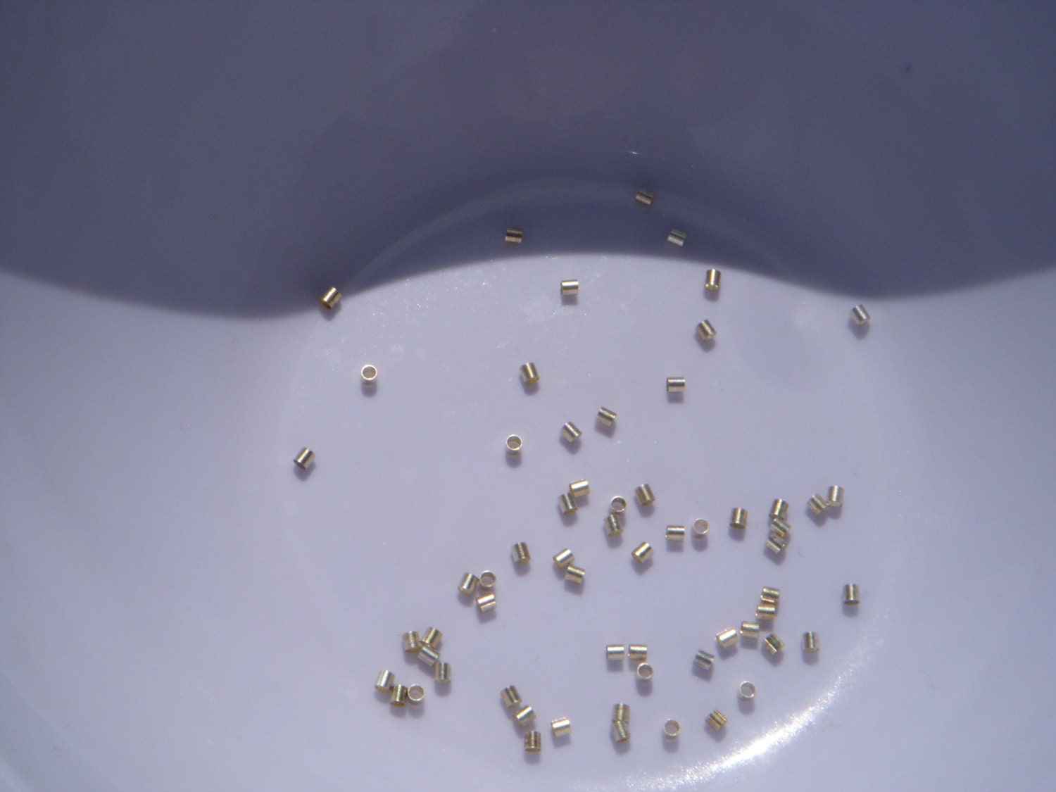 DESTASH 2mm silver crimp tube beads (50 pcs)