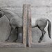 EQUINE COLLECTION hunter horse bookend in grey