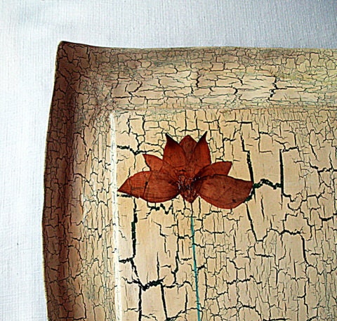 Large plate Papermache Art Vanity tray Home decor