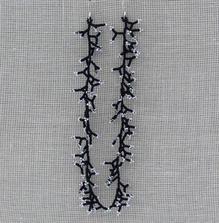 Extra  Long  Earrings. Beaded Long  Earrings. Dangle Long Earrings. Shoulder Dusters. Beadwork. Handmade Jewelry