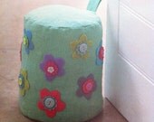 kitchen floral mint green flower button doorstop/doorprop shelfsitter - playfulwearsetc