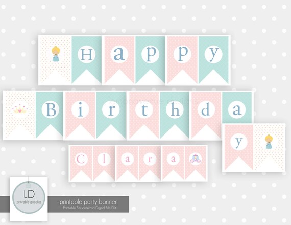 Cinderella Birthday Banner Il_570xn