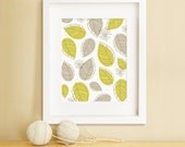 MODERN FOLIAGE, Leaf Art, Modern Leaf Art Print, Fall Art, Foliage Art, Art for Living Room