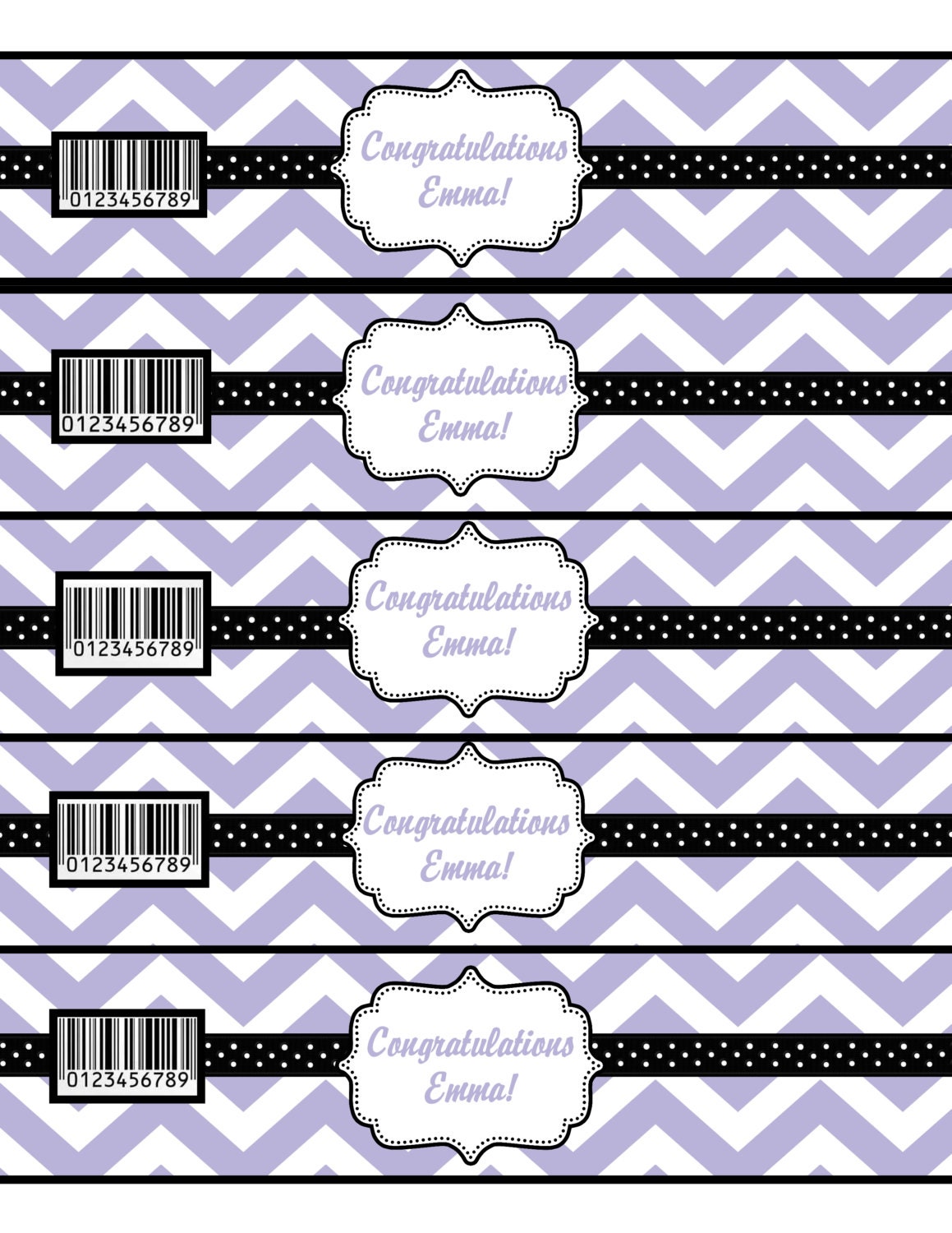 19 Color Choices Chevron Graduation Congratulations Water Bottle Label High School College Pre School Il_170x135