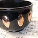 Vintage Mid Century Retro Ceramic Black & Gold Planter