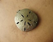 Brass Sand Dollar, Vintage Trinket Dish, Vintage Summer Decor