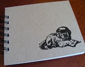 4.25 x 5.5 Dog, Handmade Notebook, Wire Bound Notebook, Notepad, To Do List, Shopping List, Journal, Diary, Paper Goods, Stationery
