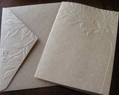 Set of 8 Tall Tree(Kraft), Nature, Blank Cards, Embossed Cards, Notecards,Thank you Cards, Stationery, Paper Goods, Handmade Cards