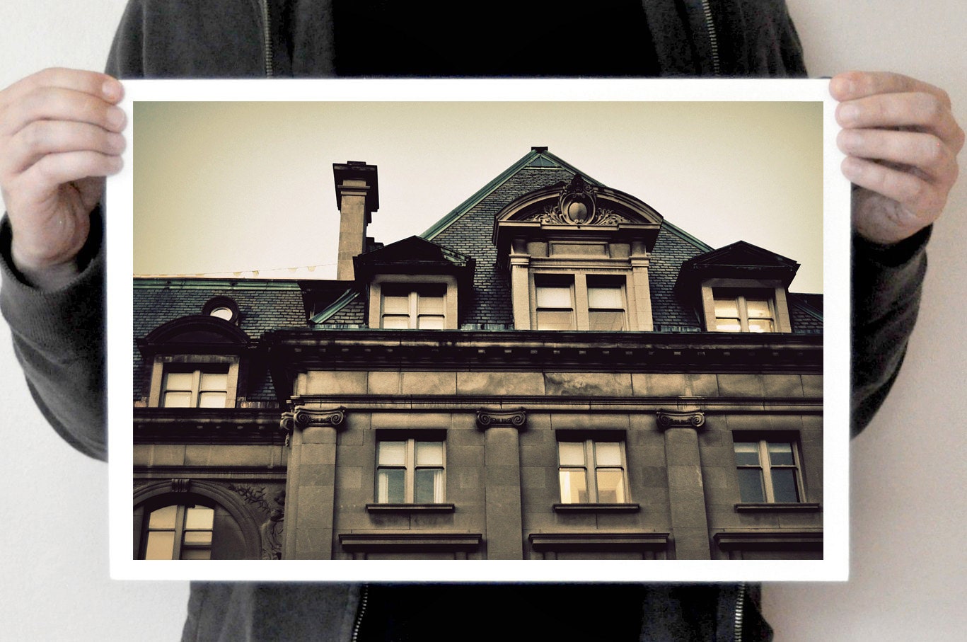 Old Gray House, Gray Day, Gothic Decor, Architecture, Mary Poppins, Stone, Brick, Multiple Size, Macabre, Church, Cathedral, Gothic House