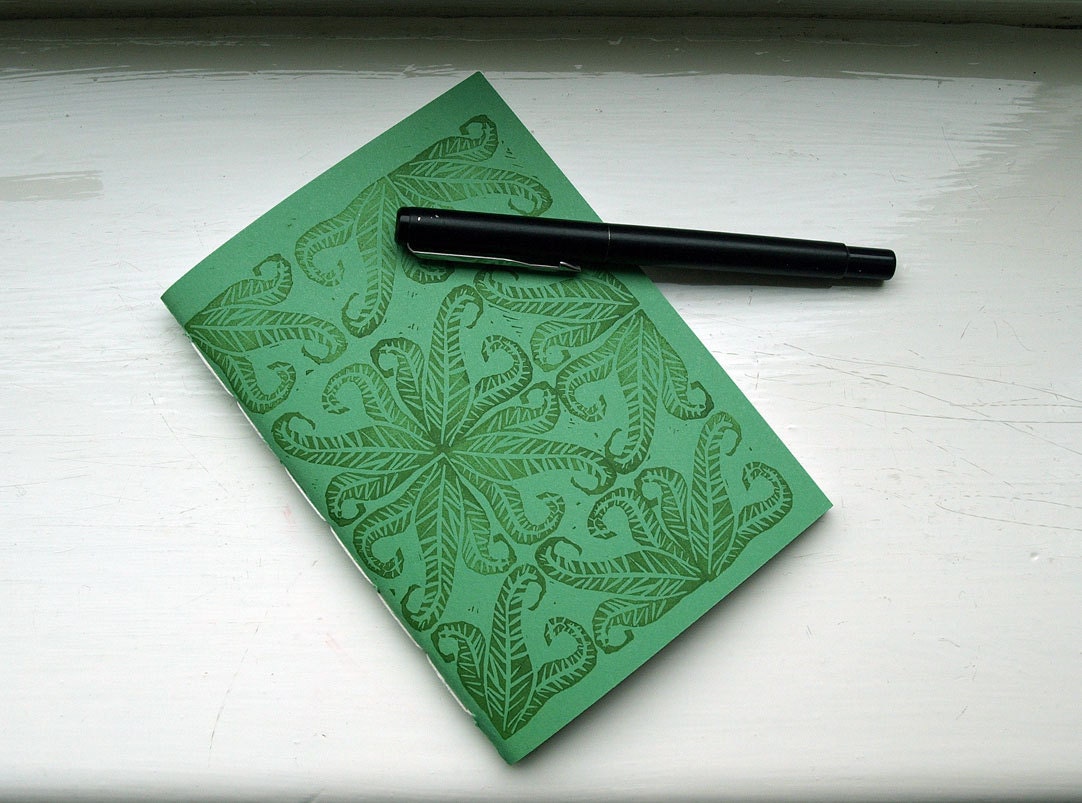 Green Leaf Notebook with a softcover