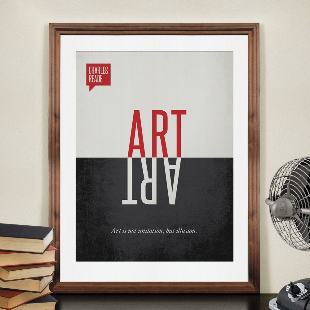 Minimalist Quotation Print - Charles Reade