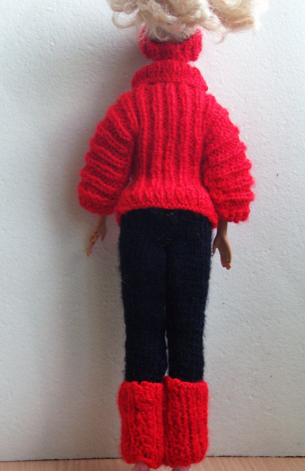 Barbie Doll Clothes Accessories Knitted Lot Ski Winter Sweater, Pants, Leg Warmers, Headband