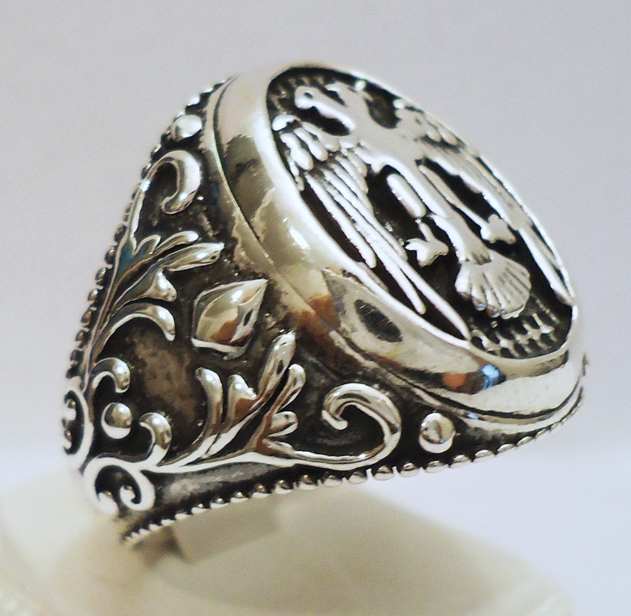 925 Sterling Silver Men's Ring with Double Headed Eagle Great Design ...