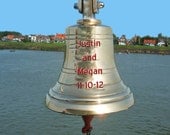 Personalized photography print of ship's bell, customized with couples names and date - wedding or anniversary gift