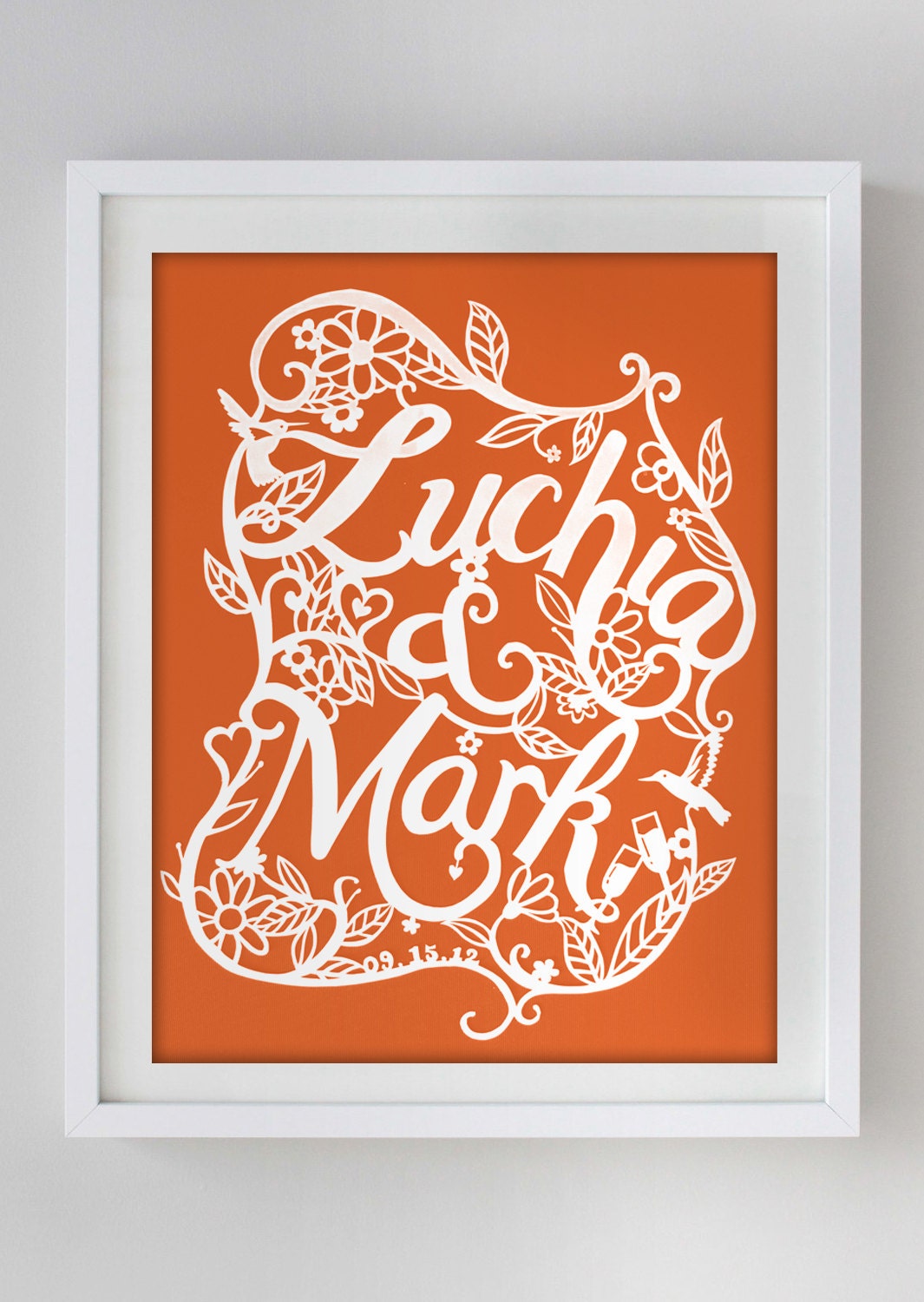 16x20in Custom Papercut Wonderland