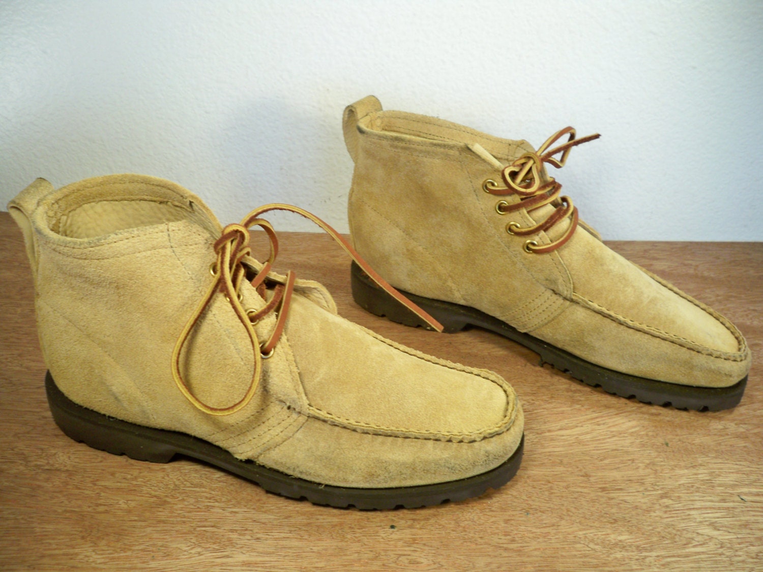 Vintage Gokey Company now Orvis Brown Leather Sport Hunting Work Chukka Men's Non-Steel Toe Boots Size 10.5 Made in USA