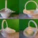 Vintage 9" Fenton Hobnail Milk Glass Ruffled Edge Basket - Brides Basket