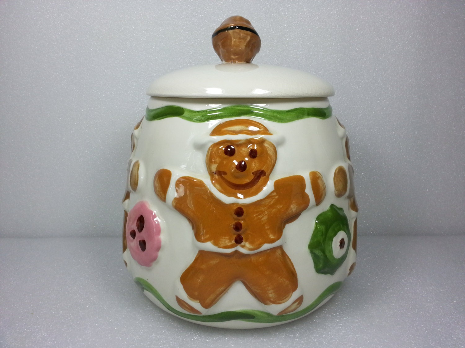 Vintage Gingerbread Man Cookie Jar - Los Angeles Pottery Co. USA