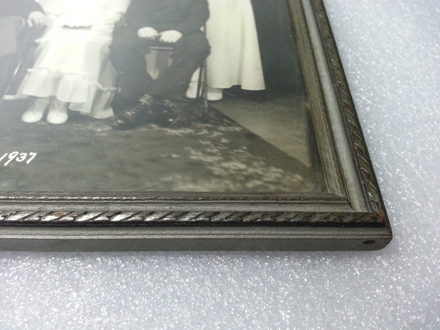 Vintage Confirmation Photograph In Frame - Dated 1937 - By Sliker