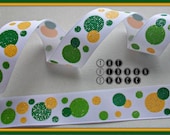7.8 St. Patrick's Day Paddy's Glitter Party Dots Green Lime Yellow White Grosgrain Ribbon Il_170x135