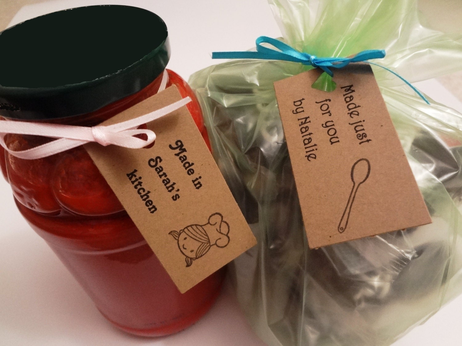 20 Personalized gift tags labels for baked goods, food, bake sales, food labels
