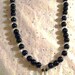 Vintage Crystal Sterling Silver Black Glass Beads Mother of Pearl and Briolette Amethyst Czech Crystals Necklace