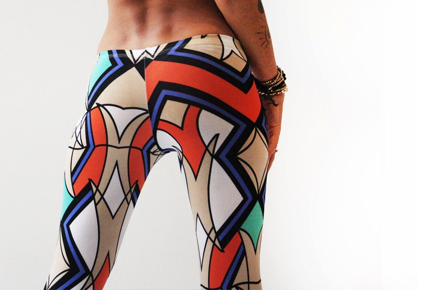 Leggings - Art Colorful Geometric Women Leggings