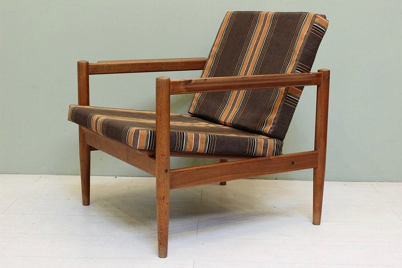 Borge Jensen Mid Century Modern Danish Teak Chair // Vintage Modern Lounge Chair