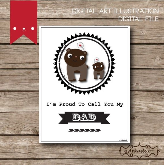 Art & Decor Digital Art Illustration : " I'm Proud to call You My Dad " Il_570xn