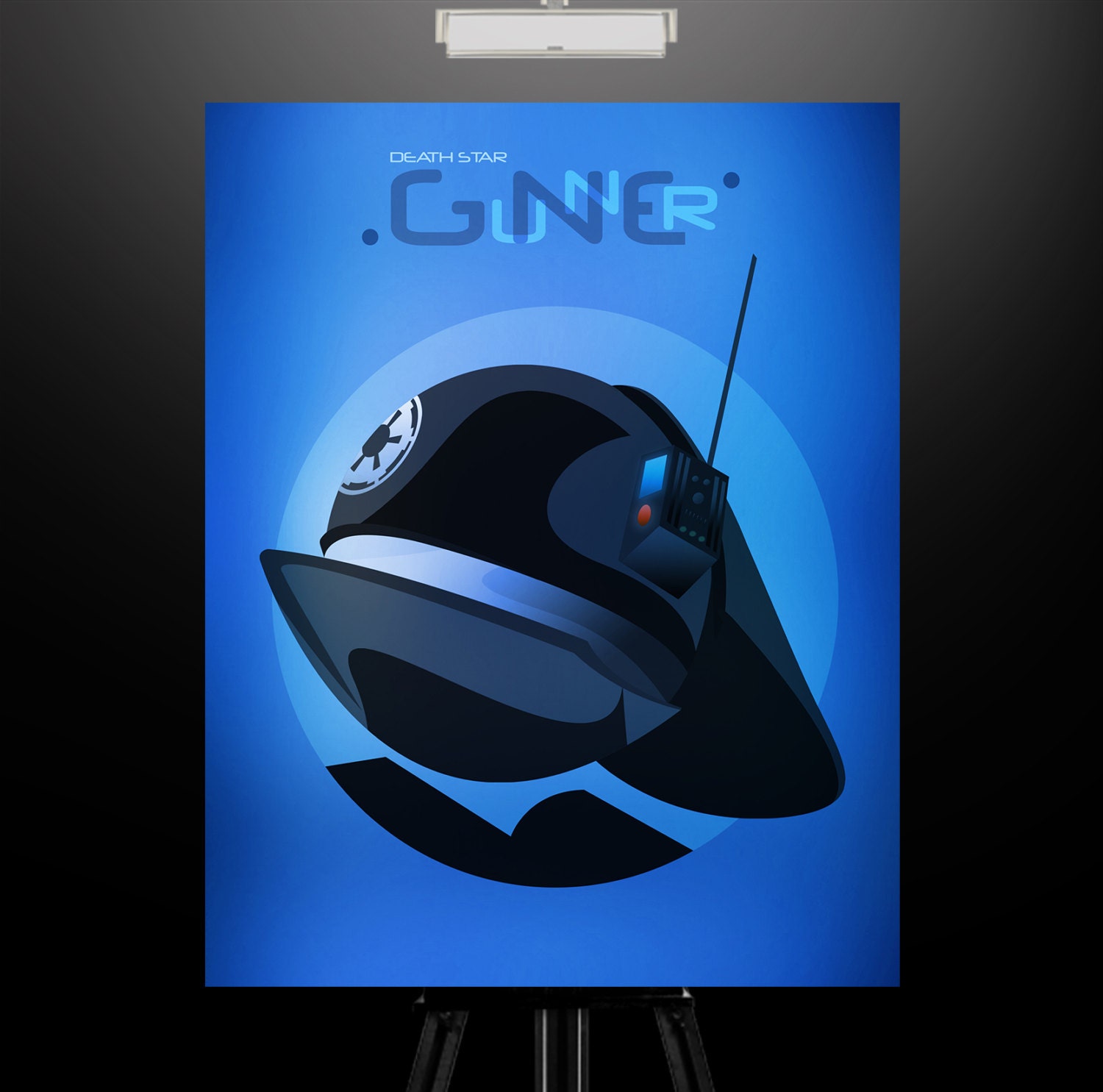 Star Wars Inspired "Death Star Gunner" 11X14 Print 1 in my "Herofied Helm" Series of  Star Wars Posters