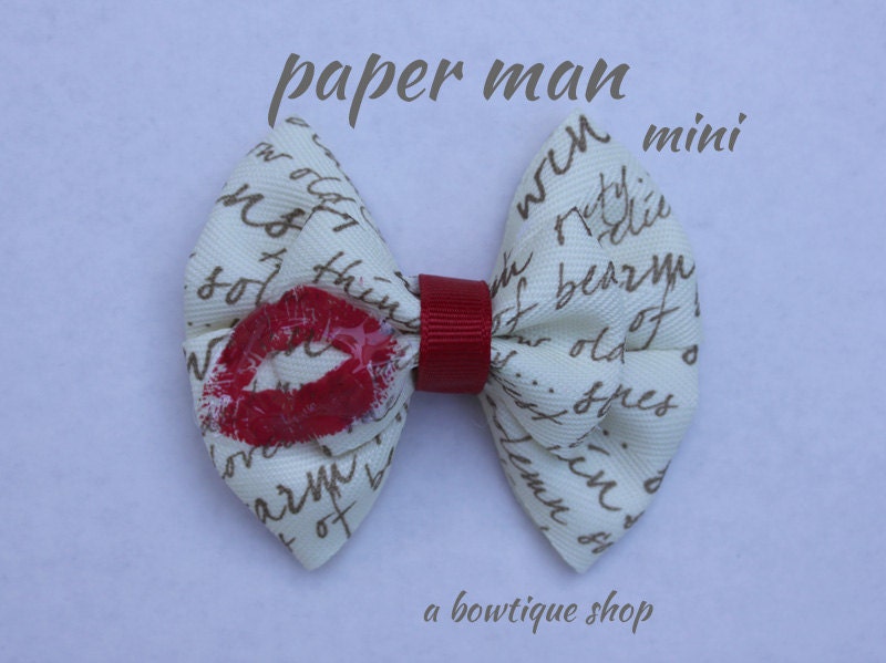 paper man mini hair bow