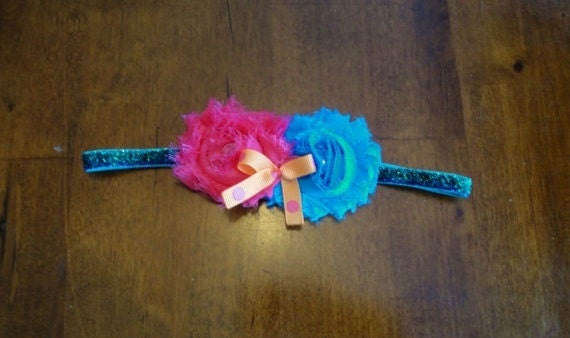 Glitter Headband Hot Pink Blue Orange