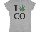I Love Colorado Pot Leaf Womens Shirt