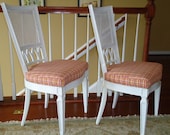 Hollywood Regency Cane Back Chairs