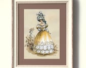 Fashionista - 5x7 - fine art print from original graphic illustration - home decor - romantic