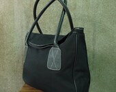 Black Cotton Canvas Women Tote Bag/ Shoulder Bag/ Handbag/Market Bag/Travel Bag/Everyday Bag/Diapers Bag/Book Bag - B016