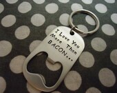 Personalized Bottle Opener Key Chain - Hand Stamped Stainless Steel SHIPPED in 10-14 Days SHIPPING TIME 3-5 Days
