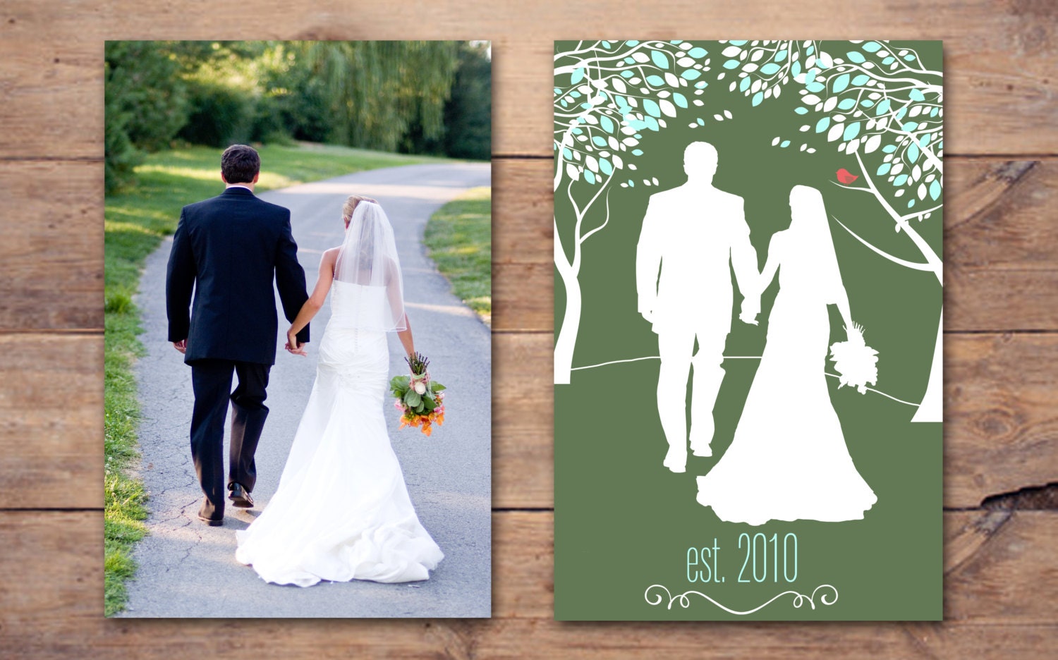 Digital File: Custom Silhouette you choose colors and font, printable