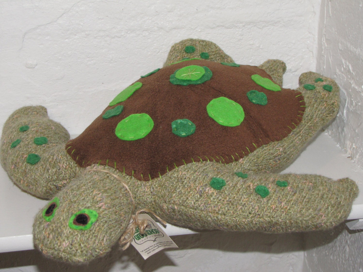 large plush sea turtle