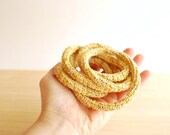 Yellow Infinity Crochet Necklace/ Bracelet