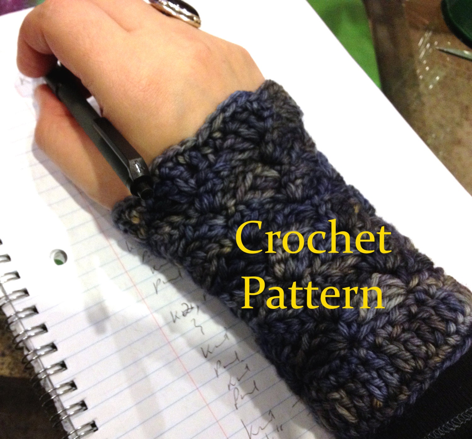 Crochet Pattern for Slanted Shells Cuffs, Crazy Stitch, PDF File Instant Download