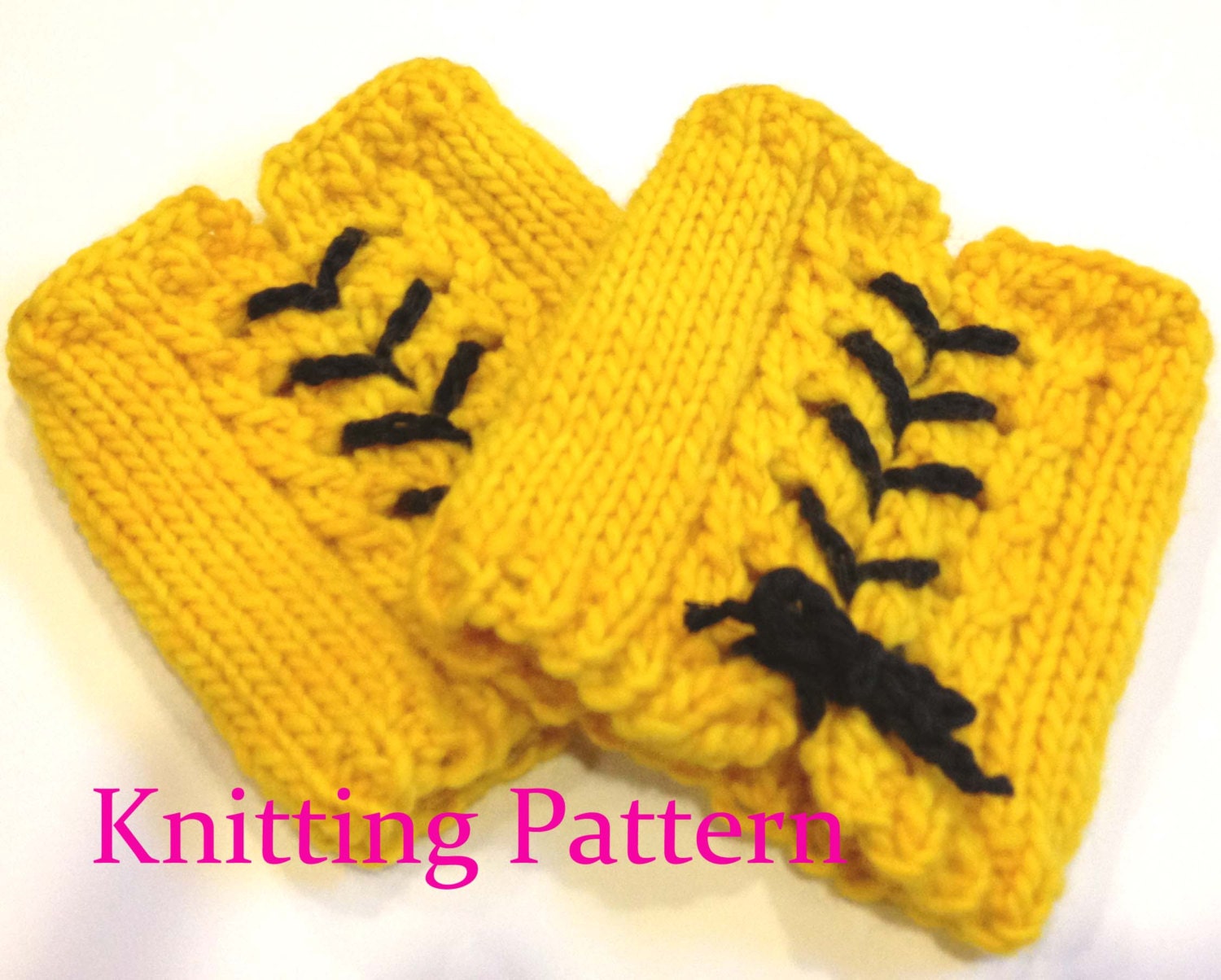 Knitting Pattern for Corset Cuffs, Lace Up, PDF File Instant Download
