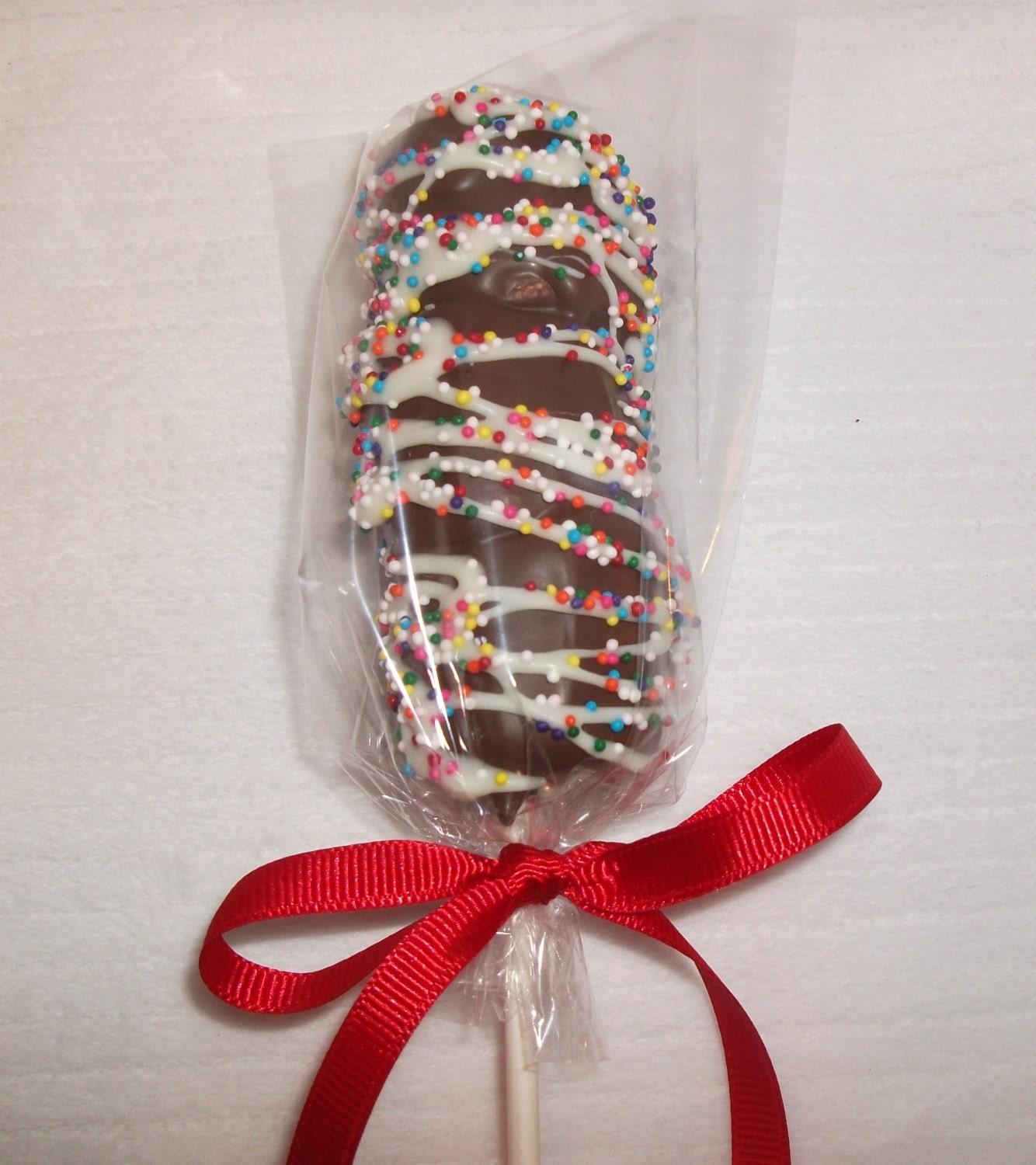 Colorful Sprinkles Chocolate covered Marshmallow pops - 1 Dozen - Milk, Dark or White Chocolate